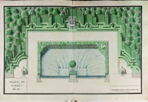 Ms 130747 Diseño para un jardín acuático en Versalles